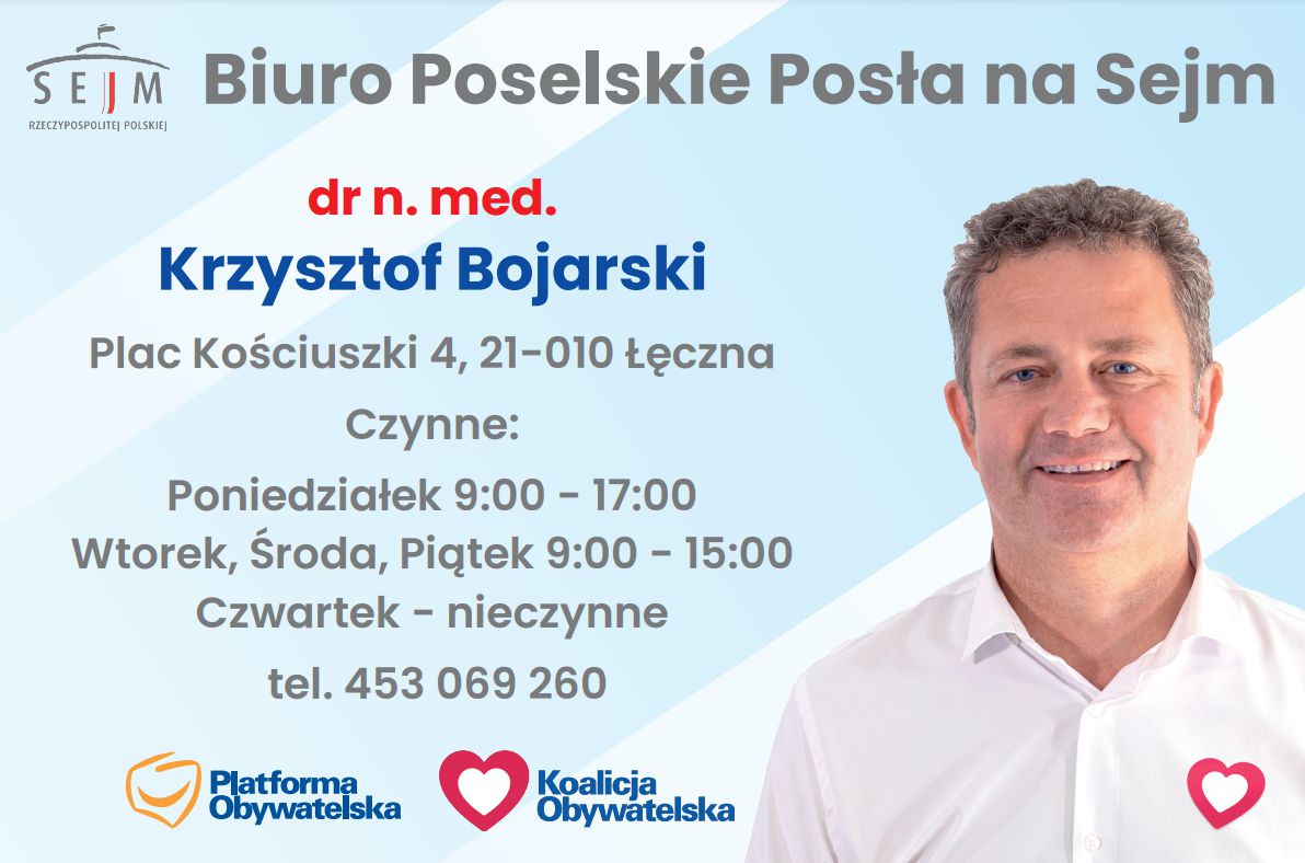 Biuro poselskie Krzysztofa Bojarskiego w Łęcznej