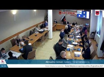 XXXIX Sesja Rady Miejskiej w Łęcznej - 29 grudnia 2021 r.